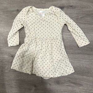 Hanna Andersson Cream Dress with Black Dots